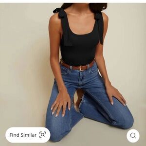 NWOT Nation LTD Gigi Tank In Jet Black size small